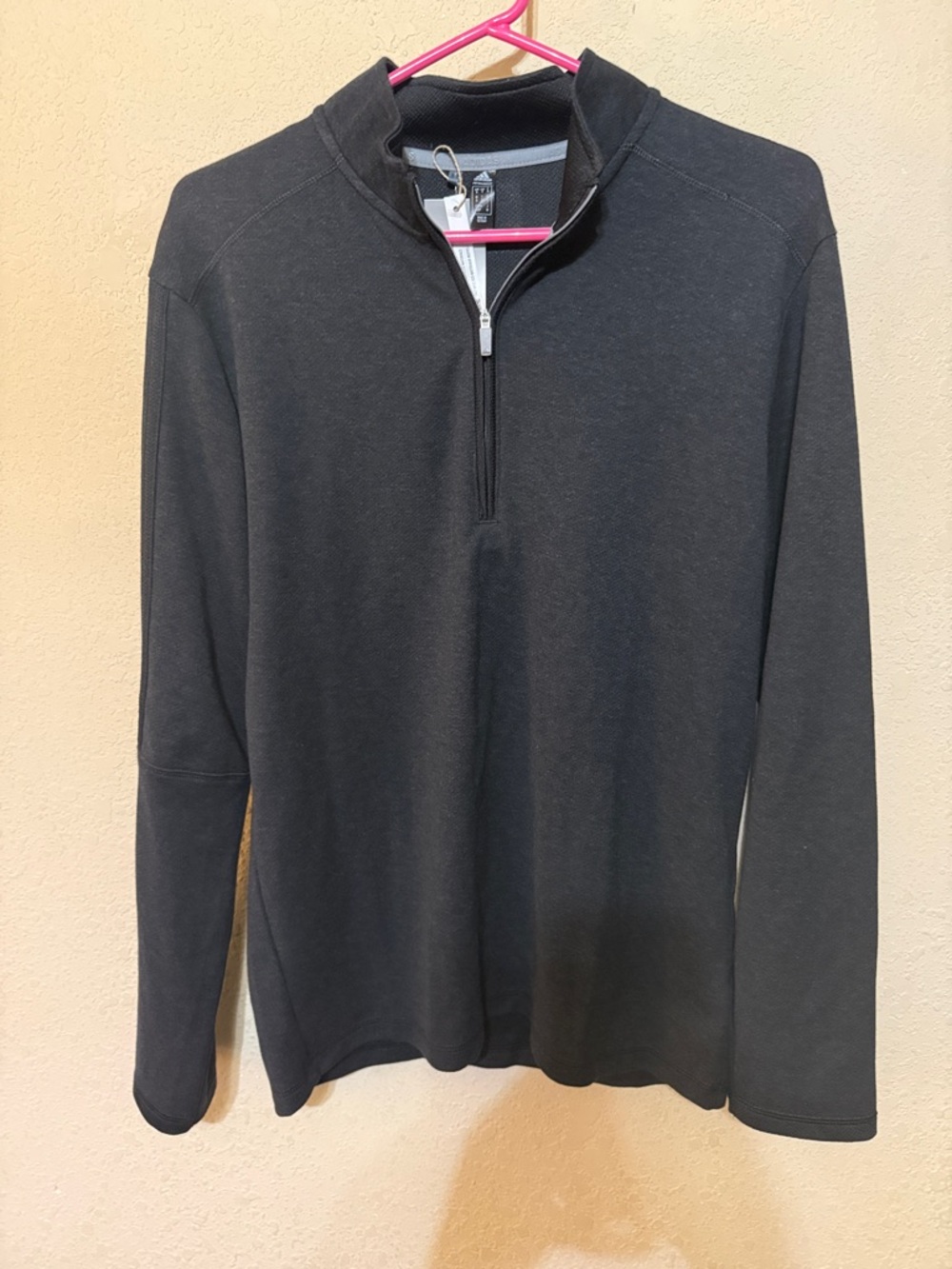 adidas Men's Black Quarter-Zip Sweater